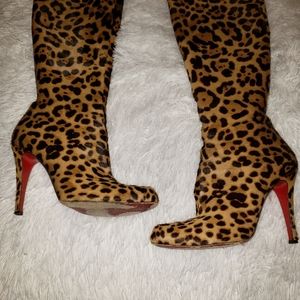 Christian Loboutin Leapord Boots